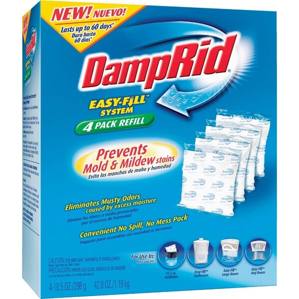 Damprid Easy-Fill 10.5 Oz. Fragrance Free Moisture Absorber Refill, 4PK FG92 - main